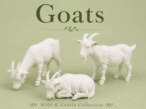 Soporte: Three Goats : Standing, Eating & Sleeping — referencia de MakerWorld