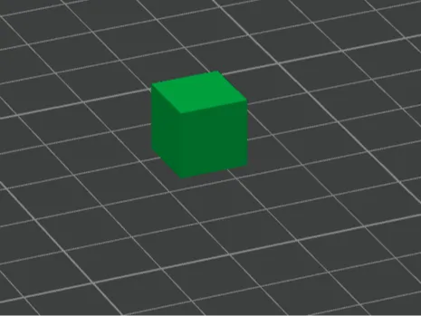 1x1 cm Würfel mit 0,8 mm Schicht Höhe