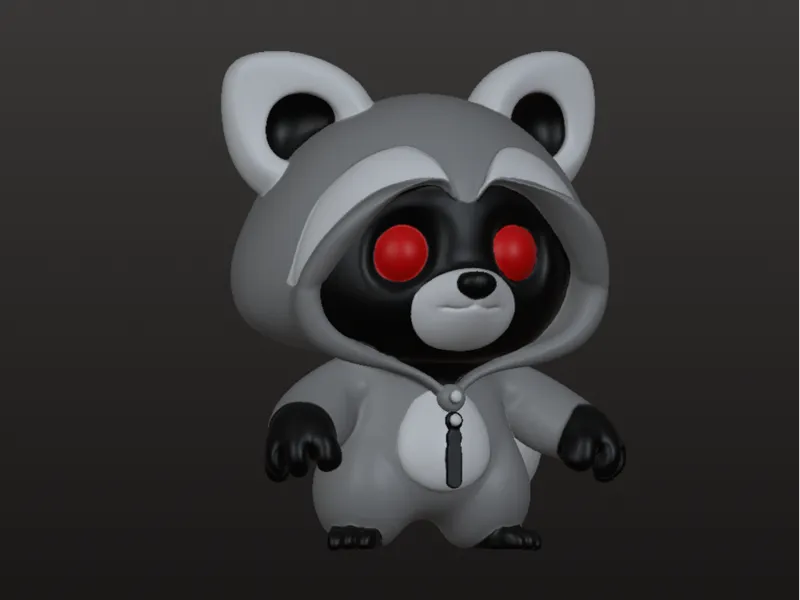Waschbär mit Hoodie