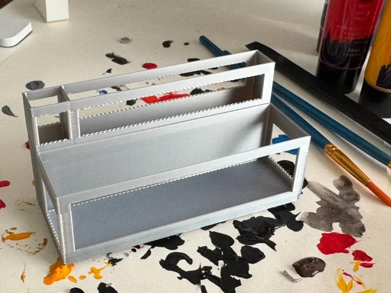 Small paint and brush holder