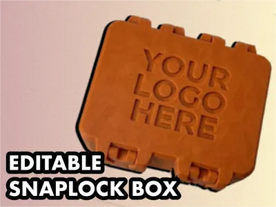 SnapLock Box with Editable SVG Cut-Out