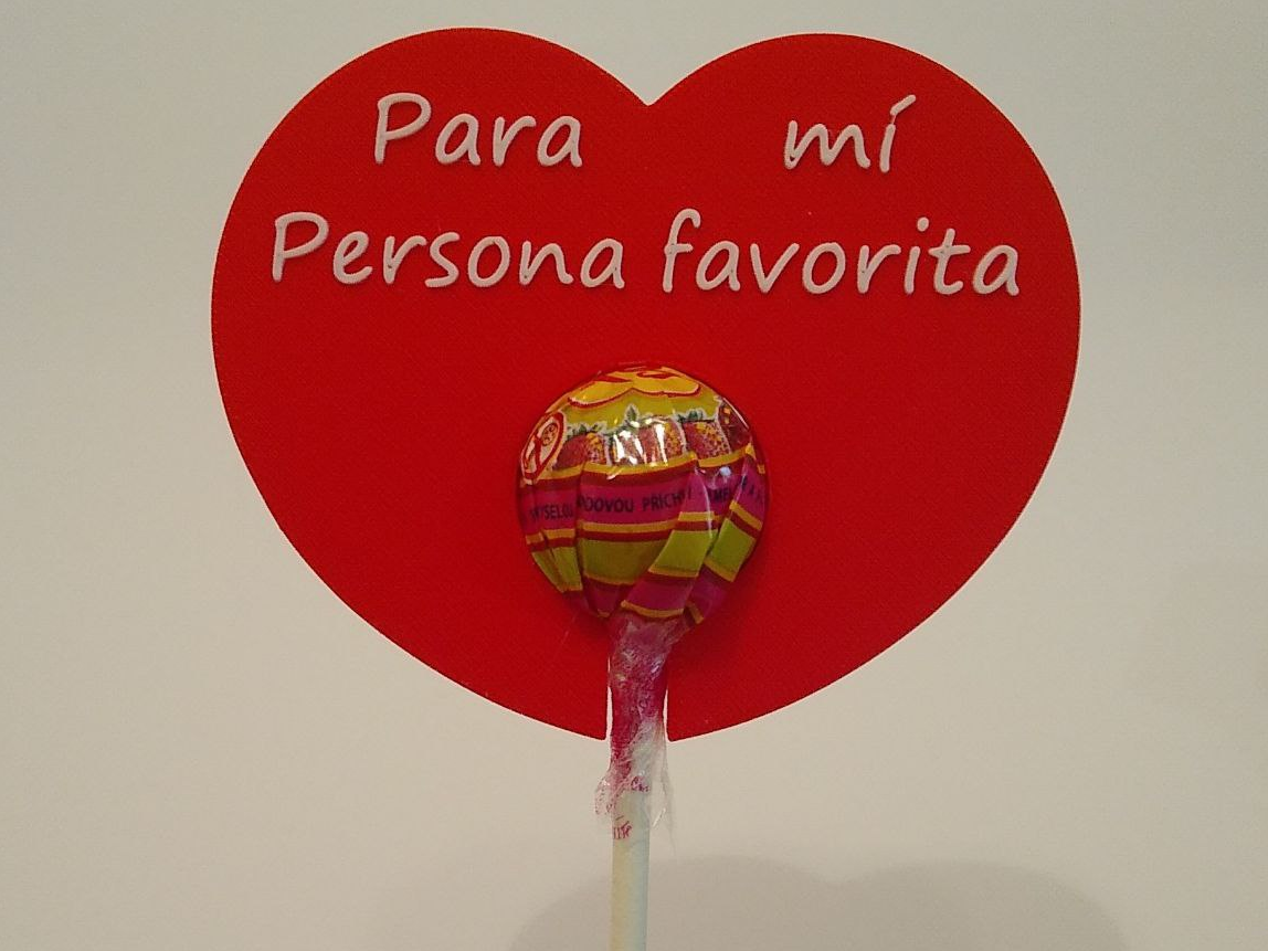 Corazón Porta-Chupachups  - San Valentín 