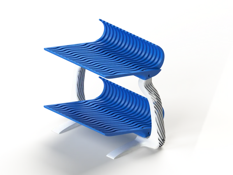 Stylish shoe rack with drainage system