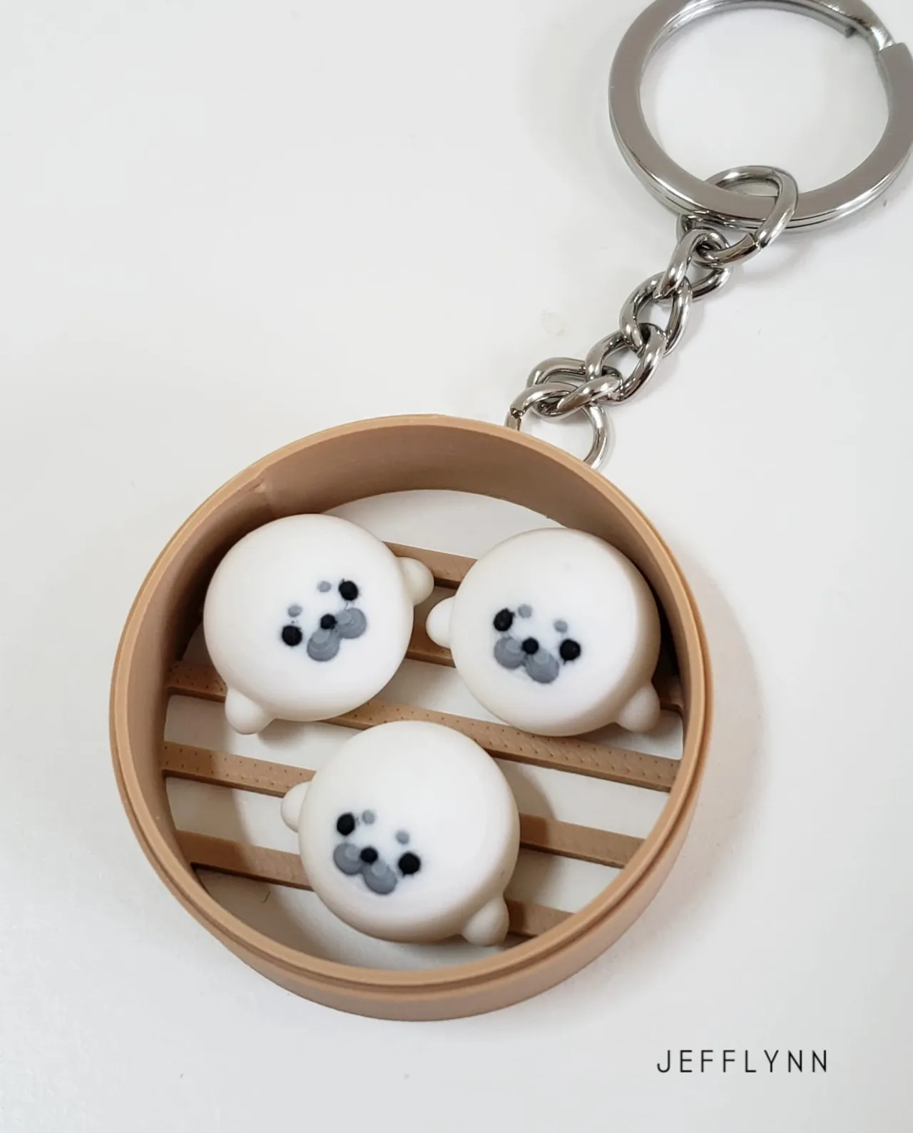 Seal Bun Fidget Keychain (Dim Sum) view 2