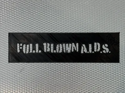 Full Blown AIDS Logo Stencil
