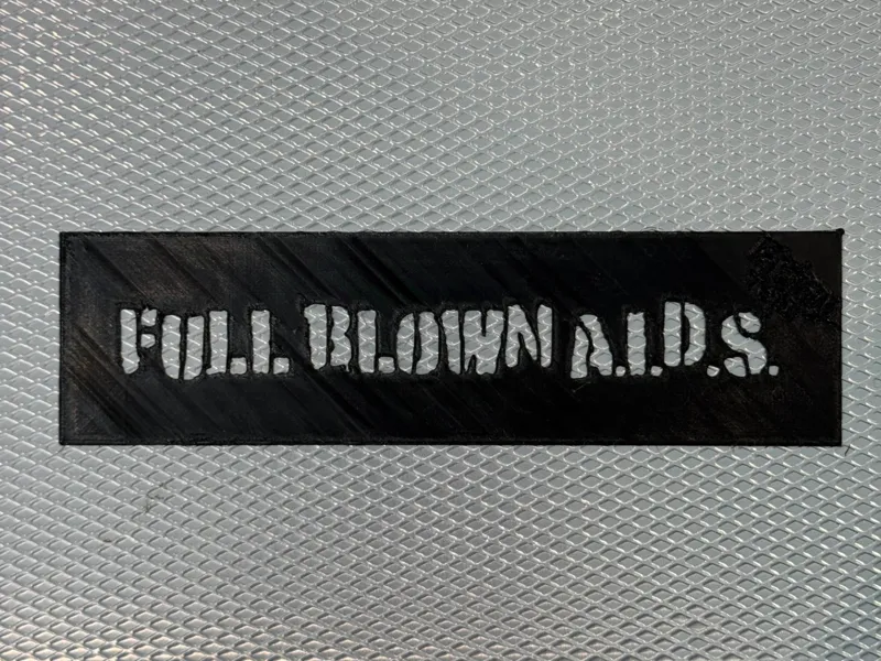 Full Blown AIDS Logo Stencil
