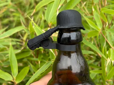 Beer Bottle Helmet with Clip