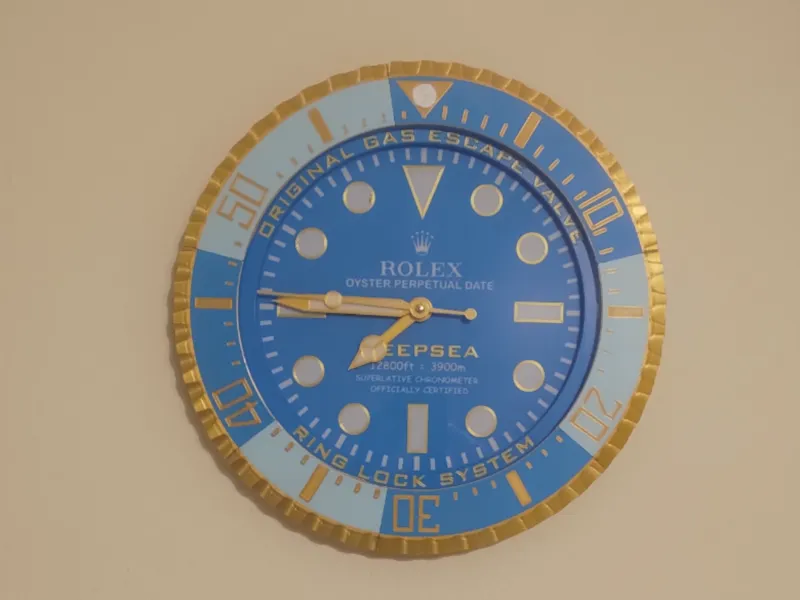 Rolex Deepsea Wall Clock-252/330mm Con Vetro