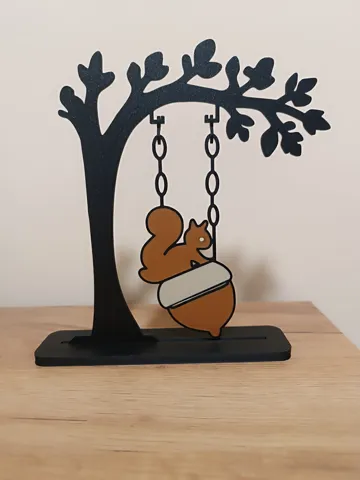 Estante o repisa: Autumn Squirrel Swing Decoration — vista de referencia 3
