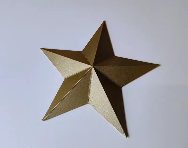 Star Christmas Decoration, screw hook, no supports