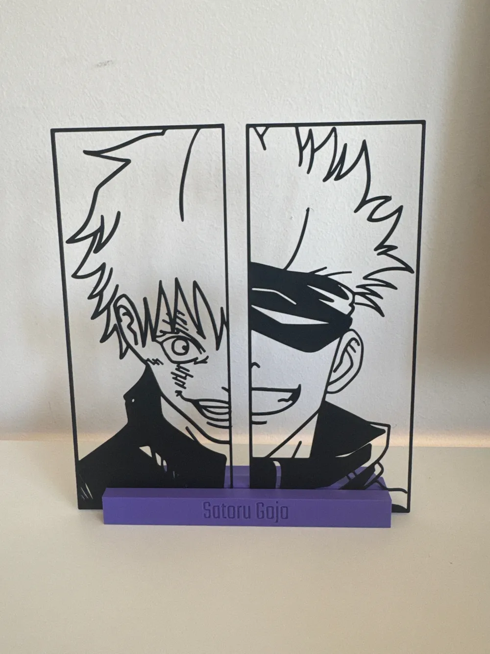 Satoru Gojo Frame Stand - Free 3D Print Model - MakerWorld