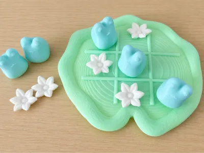 Frog Tic Tac Toe – Cute 3D Printed Kids Game 