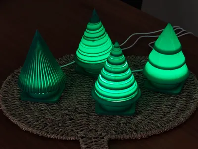 LED Christmas Trees 4 Designs, Kit 01