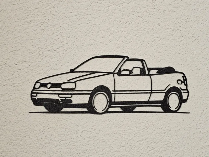 VW Golf MK3 Carbio Silhouette -Wall Art