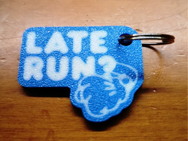 Late Run Keychain
