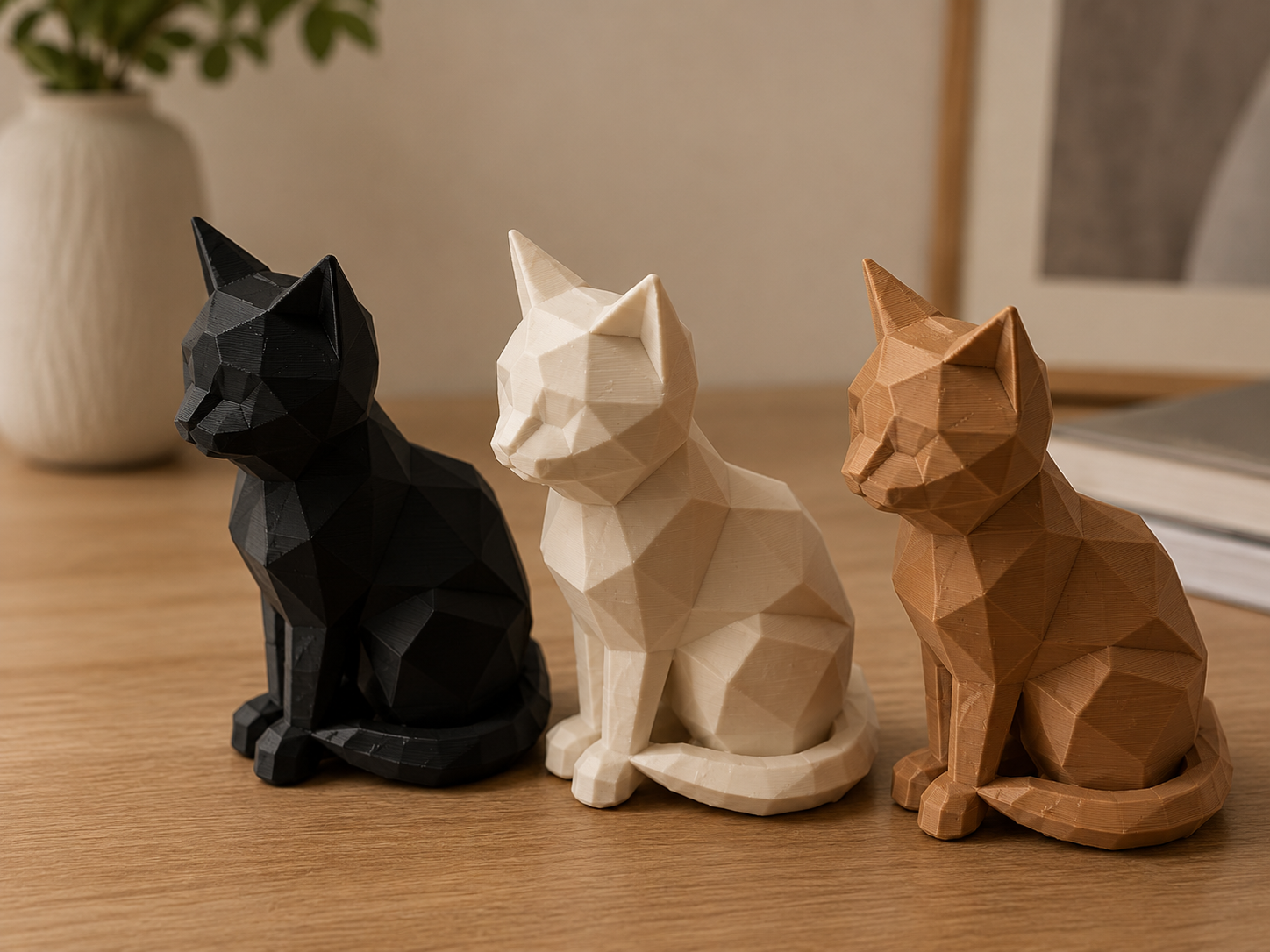 Low Poly Sitting Cat