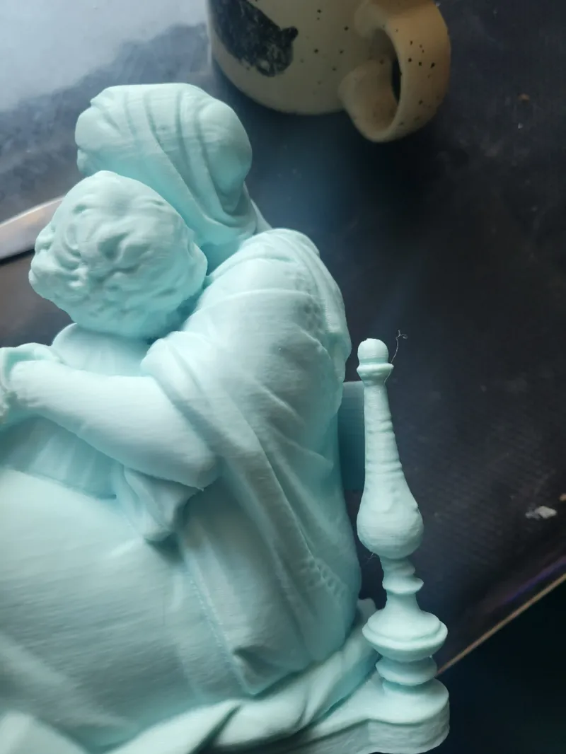 Mother and napping child