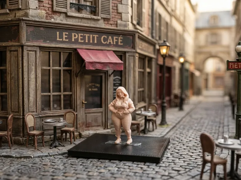 figurine femme 1/64 belle formes tenue street 