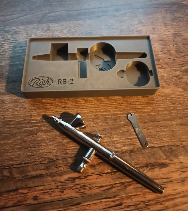 Gridfinity Bin for Rich RB-2 Airbrush
