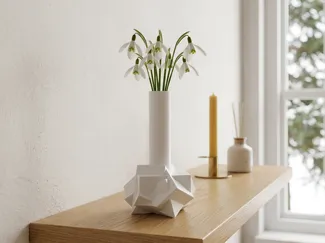 Faceted Modern Minimalistic Vase Luxury Decor