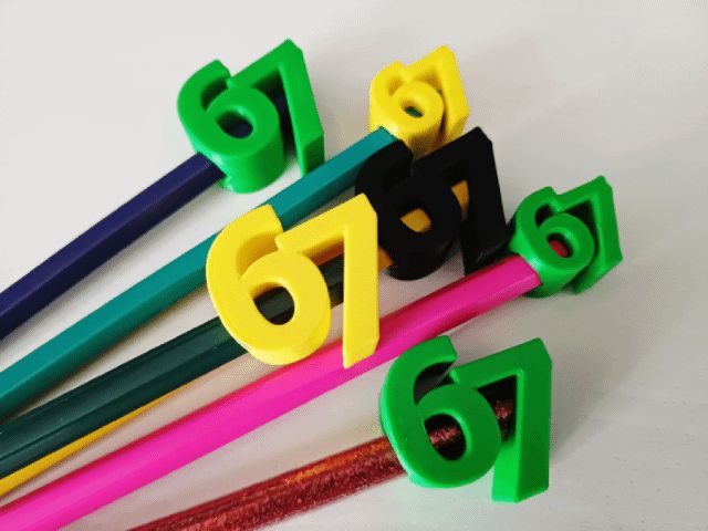 Six-Seven 67 pencil topper | Crayons | Viral