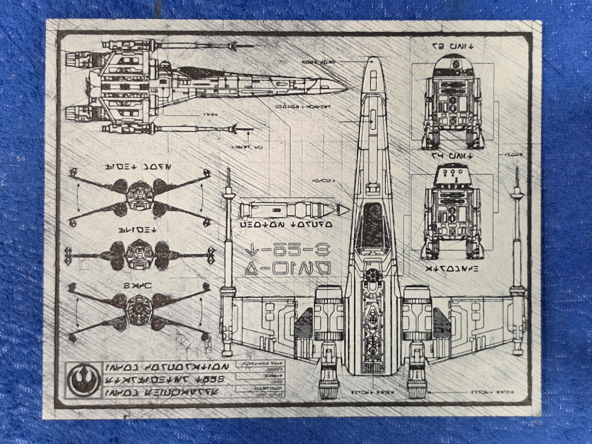 Rebel X-Wing Starfighter Technical Blueprint - 1