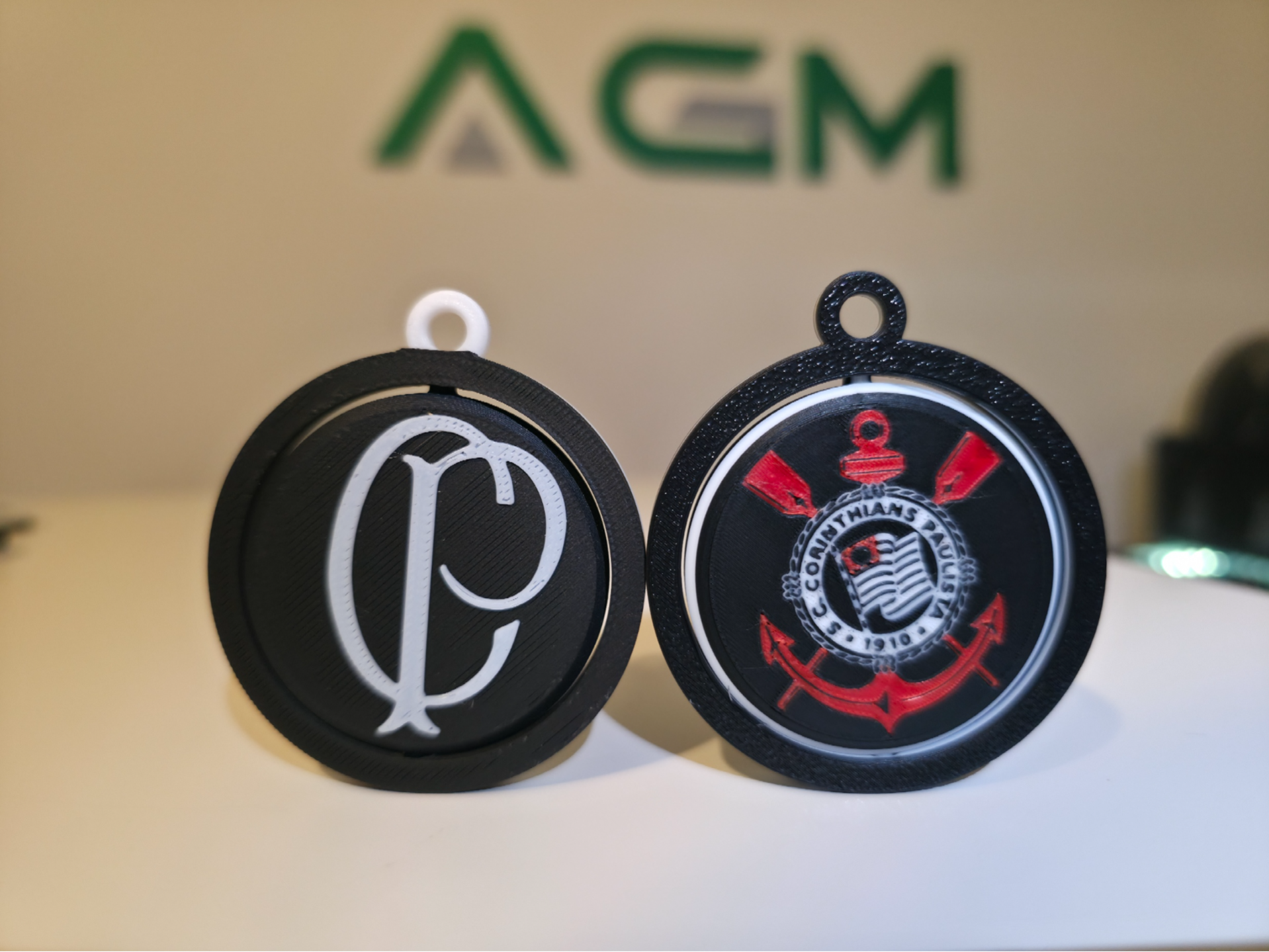 Corinthians - Chaveiro Giratório (2 Escudos) - 1