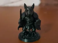 Bull-terrier guerrier — figurine de rôle — photo 1