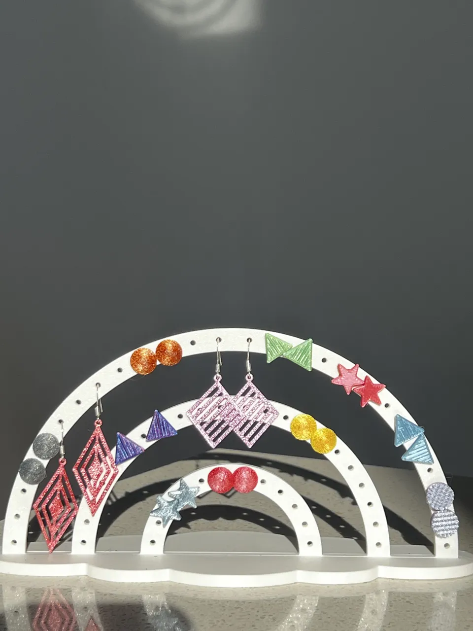Rainbow Earring Stand view 2