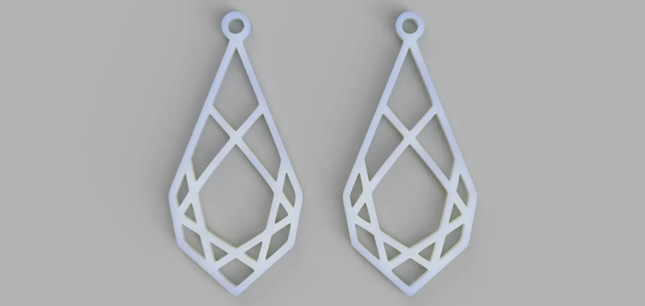 Geometric Crystal Earrings-Minimalist &Lightweight view 2
