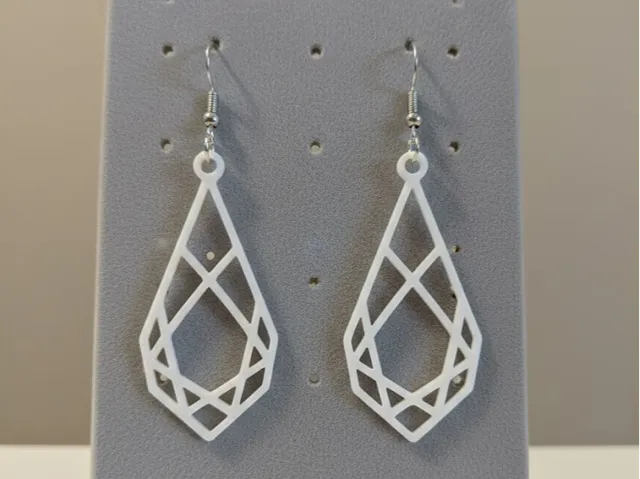 Geometric Crystal Earrings-Minimalist &Lightweight