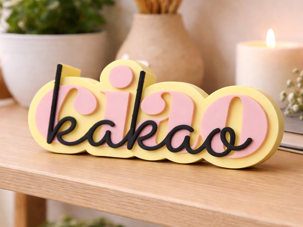 Ciao Kakao 3D Wall Sign – Cute Decorative Print