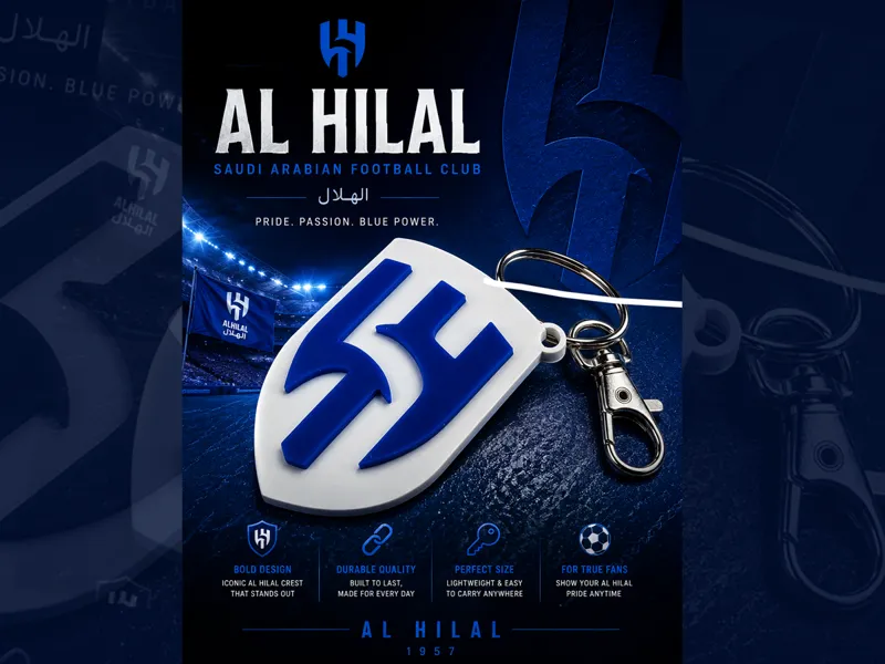 Al Hilal FC Keychain Saudi Football Club