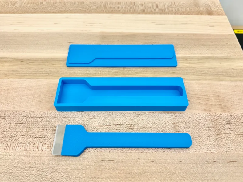 Scraper with case and cover