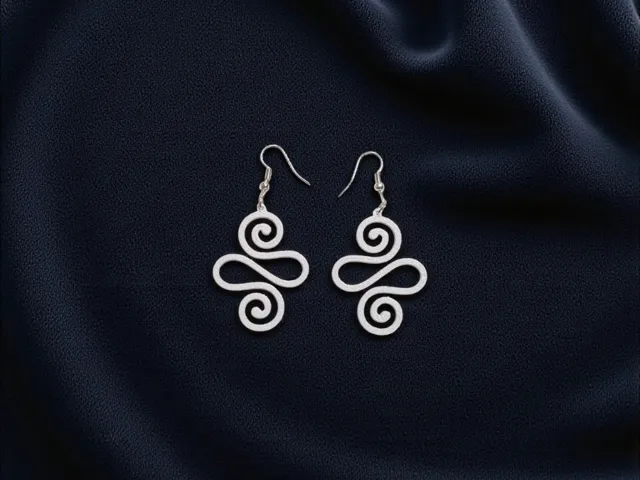 Abstract spiral earrings