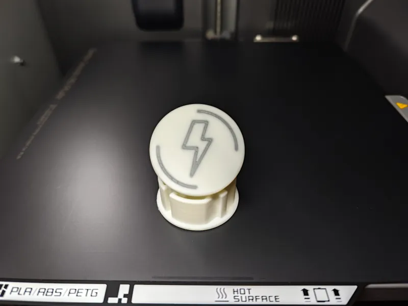 Plug socket cover with electric symbol (Schuko)