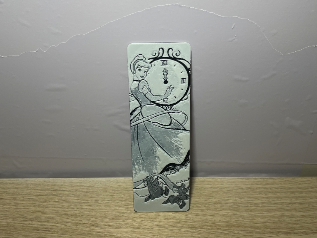 marcapáginas cenicienta reloj