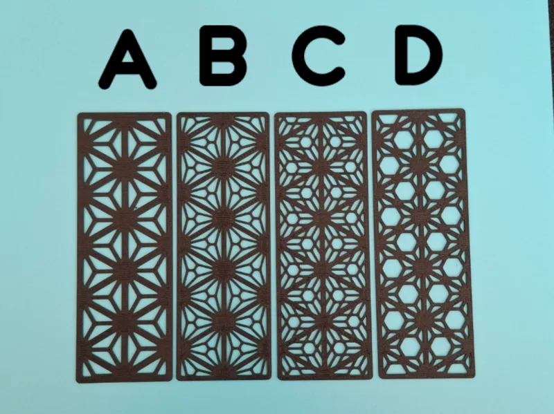 Kumiko Bookmarks - 4 patterns
