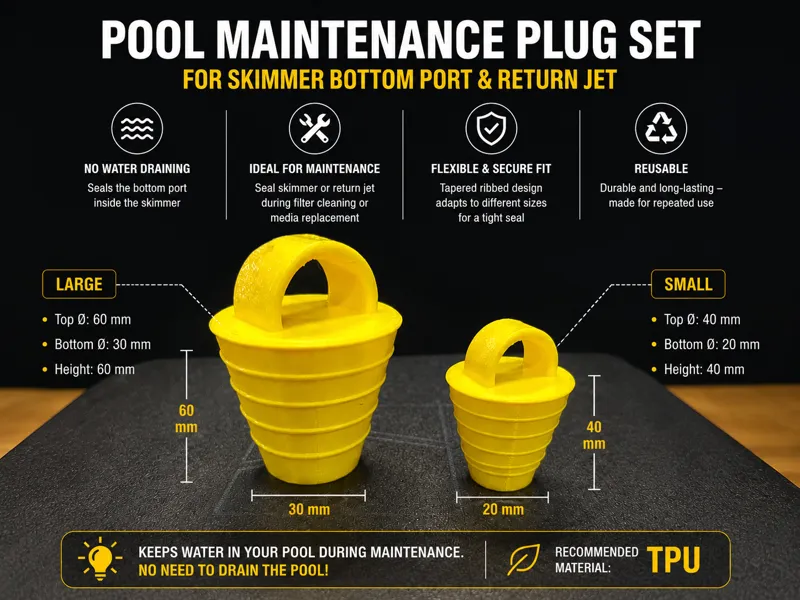 Pool Maintenance Plug Set