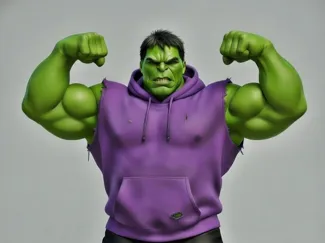Hulk with Hoodie - Funny Superhero Figurine