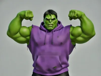 Hulk with Hoodie - Funny Superhero Figurine