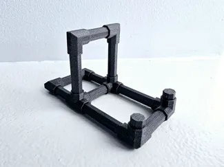Adjustable pipe phone and tablet stand