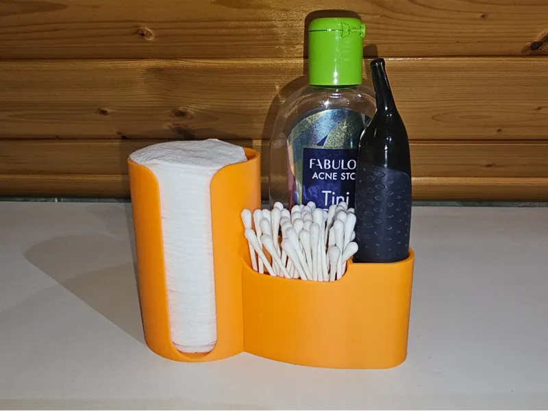 Cotton pad, q-tip holder