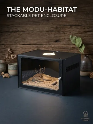 Letrero o emblema decorativo: ModuTerra Stackable Mini Terrarium for Small Pets — vista de referencia 2