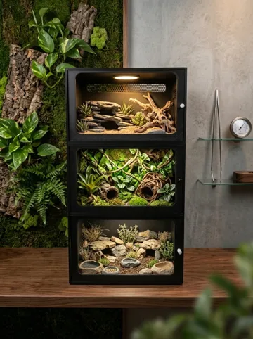 Letrero o emblema decorativo: ModuTerra Stackable Mini Terrarium for Small Pets — vista de referencia 4