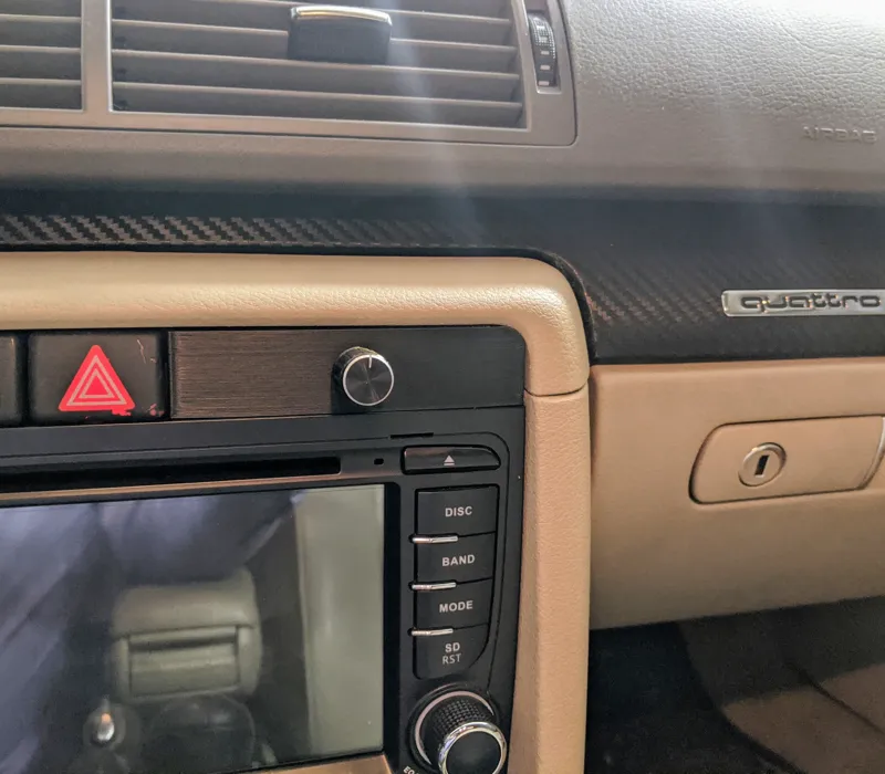 Audi B6 A4 dash filler panel (replaces cupholder)