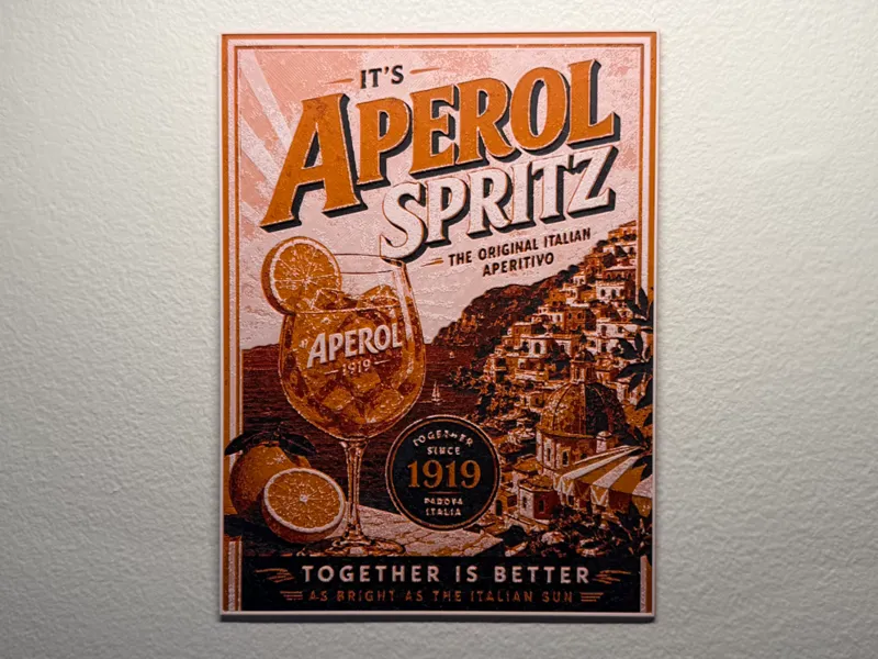 Aperol Spritz Poster Style HueForge
