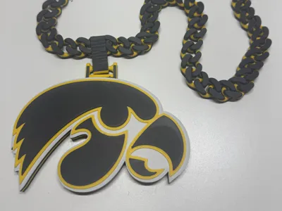 Iowa Hawkeye Hype Chain Necklace
