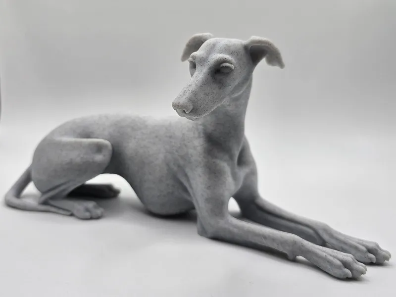 Laying Whippet Statue