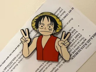One Piece - Luffy Peace Sign Fridge Magnet 